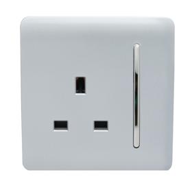 ART-SKT13SI  1 Gang 13Amp Switched Single Socket Silver